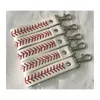 Titanium sporttillbehör läder baseball nyckelring softball rep lanyard halsband för ID -kort mobiltelefon droppleverans sport DH7VS