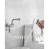 Bathroom Sink Faucets In-Wall Type With Spray Gun Single Cold Water Faucet Extension Mop Pool Rotatable All Copper