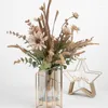 Decorative Flowers Eucalyptus Daisy Autumn Bouquet Artificial Flower Home Decoration Wedding Fake Wall