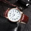 Andra klockor ForSining Classic Retro Automatic Mens Watch Rose Gold Case Calender Luxury Brand Brown Leather Belt Business Mechanical 231116