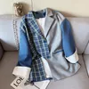 Kvinnors kostymer Spring Vintage Plaid Patchwork Slim Oregelbundet Blazer Women Street Hipster All-Match Loose Casual Suit Lady Cardigan Coat X918