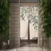 Gordijn Japanse noren deurpartitie keuken deuropening decoratieve groene plant simple gordes café restaurant decor halfloop
