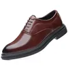 Kleid Schuhe Marke Herren Leder Formale Lace Up Oxfords Mode Retro Elegante Arbeitsschuhe Männer