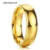 Anillo solitario Alianza de boda Hombres Mujeres Anillos de pareja de tungsteno Cúpula Alto polaco 6MM 8MM Ajuste cómodo Nombre de registro Fecha 231116