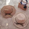 Chapeaux larges chapeaux seau chapeau pare-soleil femmes et enfants Str chapeaux de plage vente directe d'usine version coréenne casquettes de pêcheur à large bord H090 YQ231116