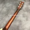 Anpassad 40 "om kropp akustisk gitarr solid gran topp fiskbens bindande gul signatur satin efterbehandling