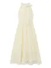 Sukienki swobodne elegancka moda seksowna szczupła sukienka kobiet letnia bez pleców okrągła szyja suknia balowa z rękawów ramię Y2K
