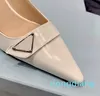 Scarpe eleganti da donna tacco alto nero bianco Décolleté a punta in vera pelle