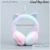 Other Fashion Accessories Ear Muffs Animal Headphones Warmer Children Sequins Fur Earffs Ar Plush Earfl Kids Ears Er Ly Headwear Soft Dhaju