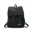 Backpack Black 2023 Backbag de grande capacidade de moda fria de mochilas de tendência unissex para homens Oxford Ploth Durável