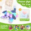 Plush Light Up brinquedos 35cm LED Musical Luminous Toys Dog PP Cotton Boneca Presentes Soft Throw Pillows Stuffed Animals para Meninas Crianças Aniversário 231115