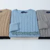 Mężczyźni Sweters Pullover Sweter Sweter Designer Knitwear Klasyczny swobodny jesienny sweter haft haftowy wełniany wełniany odzież wąsły sweter dobry