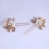 Klipy do włosów 1PCS Fashion Flower kształt biżuterii Bijoux Crystal Pearl grzebień hurtowy ślub dla kobiet akcesoria Prezent