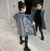 Outono crianças roupas de grife menina casacos de inverno grosso quente com capuz xadrez jaqueta de lã meninas casaco
