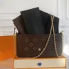高品質のマルチポチェットフェリシーラグジーウォレットミニ財布クロスボディデザイナーバッグ女性ハンドバッグショルダーバッグバッグゾーンバッグレザー化粧品バッグ複数色
