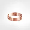 Love Screw Ring Mens Rings Classic Luxury Designer Jewelry Women Titanium Steel Alloy Goldplated Gold Silver Rose Fade Never Allergic 4mm 5mm 6mm 5Q E2CA