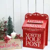 Garden Decorations Outdoor Metal Mailbox Christmas Leaving Message Post Box Wall Mounted Farmhouse Design North Pole 231116
