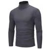 Men's T -skjortor Fashion Casual Slim Fit Basic Turtleneck High Collar Pullover Male Autumn Spring Thin Tops Bottom Plain T Shirt 231116