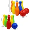 Bowling Kids Set Game Skittle and Balls Sports Pedagogiska för hemhagare Toddler 19cm 231115