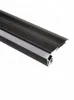 2m/PCS Fabrika Malzemeleri Siyah Anodize Merdiven LED Alüminyum Profil Merdiven Adım Işıkları Uç Kapakları ile Konut