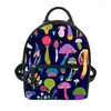 Bolsas escolares impressão de cogumelo Mini mochila mochila bolsa de ombro para meninas adolescentes Bagpack multifuncional mochilas casuais femininas