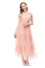 Women's Runway Dresses Slash Neckline Cape Sleeves Tiered Ruffles Elegant Designer Party Prom Gown