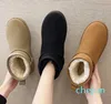 Triple Black Chestnut Classic Ankle Short Flat booties Womens Ladies Booties Winter Warm Non-slip Shoes