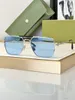 Heta nya design solglasögon för män kvinnor metall guld grå uv400 utomhus mode Aks-201D katt kvadrat enkla körande solglasögon retro glasögon kommer med original