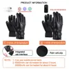 Gants chauffants électriques GOBYGO sans batterie USB écran tactile thermique étanche moto chauffe-mains coupe-vent gants de Ski hommes 231116