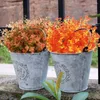 Decoratieve bloemen kunstmatige UV-resistente planten thuiskantoor tuin accessoires nep gras (donker oranje) plant voor kamer en ontmoeting decor