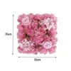 Fleurs Décoratives 38Cmx38cm Fleur Artificielle Panneau Mural Écran Soie Rose Floral Fond Pour Mariage En Plein Air Intérieur Partie Scène Décor