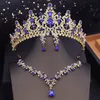 Set di gioielli da sposa Diademi della regina reale Corona da sera nuziale Collana girocollo Abito da ballo Accessorio per costume Sposa 231116