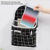 Storage Bags Bag Hanging Door Back Organizer Cotton Large Capacity Container With Hanger Black Plaid