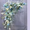 Fleurs décoratives 1 pièces 100cm Style nordique bricolage décor de scène de mariage fleur artificielle arc en soie coloré Rose pivoine plante Design mur