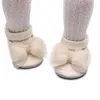 Första vandrare Baby Girl Cotton Shoes Retro Spring Autumn Toddlers Prewalkers White Baptism Spädbarn Mjuk botten 0-18m