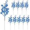装飾的な花10 PCS Twig Christmas Imitation Berries Decorations Tree Foam人工植物スプルースブランチ