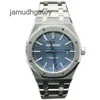 AP Swiss Luxury Watch 15400st Royal Oak Offshore Series Acier de précision Plaque bleue Affichage du calendrier Machine automatique 41 mm Montre pour homme