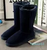 Hochwertige, hochwertige, klassische, hohe Damen-Stiefel, Schneestiefel, Winter-Lederstiefel für Damen