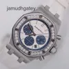AP Swiss Luxury Watch Ap 26231 Royal Oak Panda Face, lo stesso stile Orologio da donna in acciaio di precisione con diamanti intarsiati Orologio meccanico automatico Diametro 37 mm