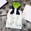 Brand designer kids coat winter Button zipper windproof boy girl jacket Size 110-160 Complete labels down child clothes Nov15