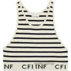 Sans manches Celins Vest Designers Womens t Shirts Fashion Sexy Ladies Beach Tanks Color Matching Stripes Show Thin Inside and Outside Wear Knit Tops Bog8