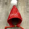 Cat Costumes Cats Christmas Hood Hat With Adjustable Chin Rope Saliva Towel Pet Puppy Kitten Snowflake Print Scarf