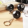 Keychains Creative Billiard Pool Keychain Table Ball Key Ring Lucky Black No.8 Chain Rings Resin Jewelry Accessories Gifts