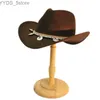 Wide Brim Hats Bucket Hats National Style Pendant Band Parent-child Women Men /Kid Child Wool Wide Brim Cowboy Western Hat Cowgirl Bowler Cap (54-57-61cm) YQ231116