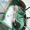 Decken Baby Schlafsäcke Umschlag Candy Farbe Gestrickte Kokon Für Borns Bebes Swaddle Wrapper Super Weiche Infantil Winter Warm