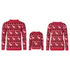 Family Matching Outfits Matching Family Christmas Ugly Sweater Snowflake Knit Sweater Long Sleeve Round Neck Reindeer Zipper Knit Top 231116