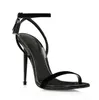 Top New High-heeled Sandals Designer strappy heels sandals shoes Luxury Paris Dress Classics Fashion Dinner Party Club Women's High Heel Black Golden Wedding Shoe