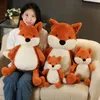 Peluş Bebekler Kawaii Fox Bebek Hayvan Peluş Oyuncaklarla Dolu Çocuklar İçin Kızlar Erkekler Sevimli Dox Hediyeler Yumuşak Karikatür Noel 231115