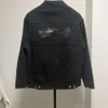 Rätt version B Hem Paris 2024 Tvättvattenband Presslim Cover Cocas Colas Embrodery Denim Jacket Loose Men's and Women's Jackets