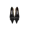 Dress Shoes Genuine Leather Leopard High Heels Flock Women Fashion Shallow Pumps 2023 Design Of